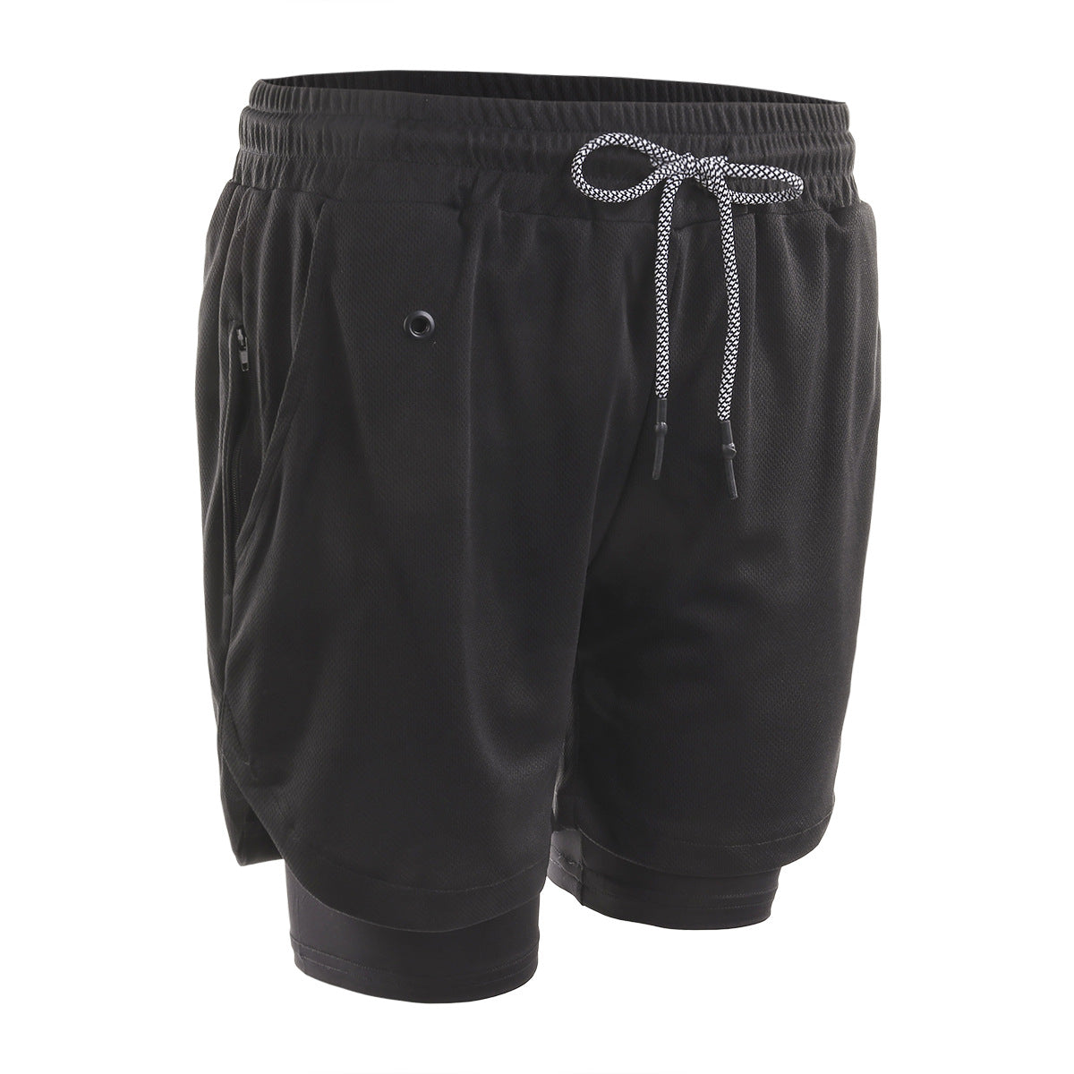 Breathable Soft Men's Running Two-Layer Pocket Shorts - versaley