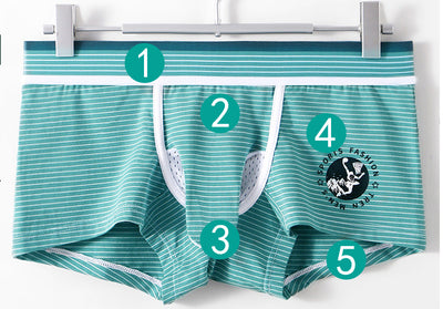 Newest Cotton Breathable Separate Ribbing Design Men's Underwear