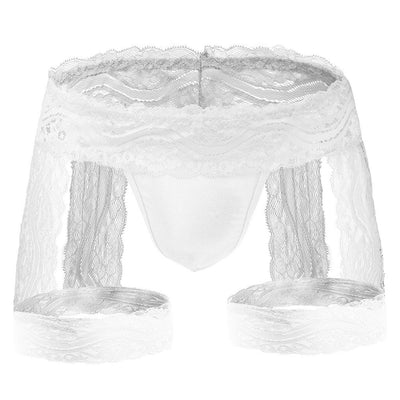 Men's Sexy Lace Boxer Hollow Thong