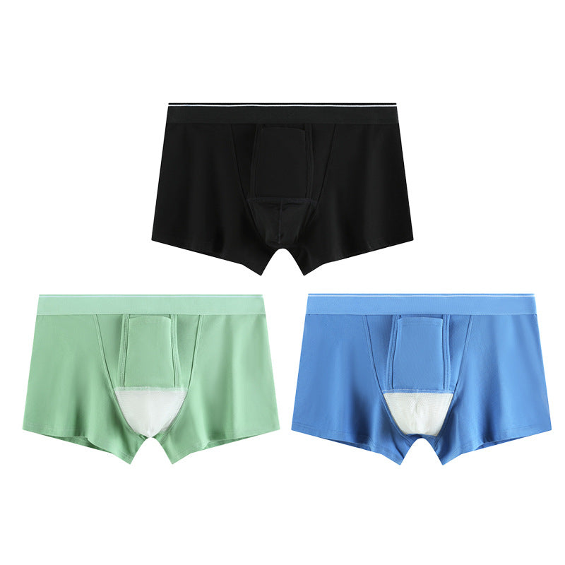 Pure Cotton Breathable Scrotal Support Design Men’s Underwear