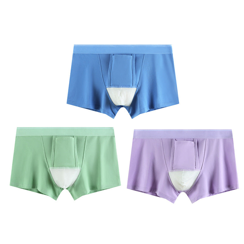 Pure Cotton Breathable Scrotal Support Design Men’s Underwear