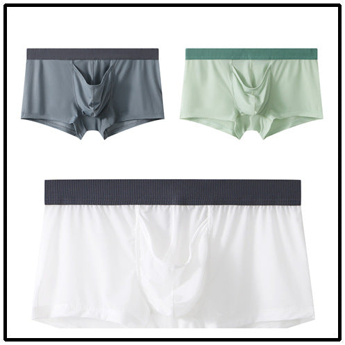 Ice Silk Sensual Separate Open Top Men’s Boxer Brief