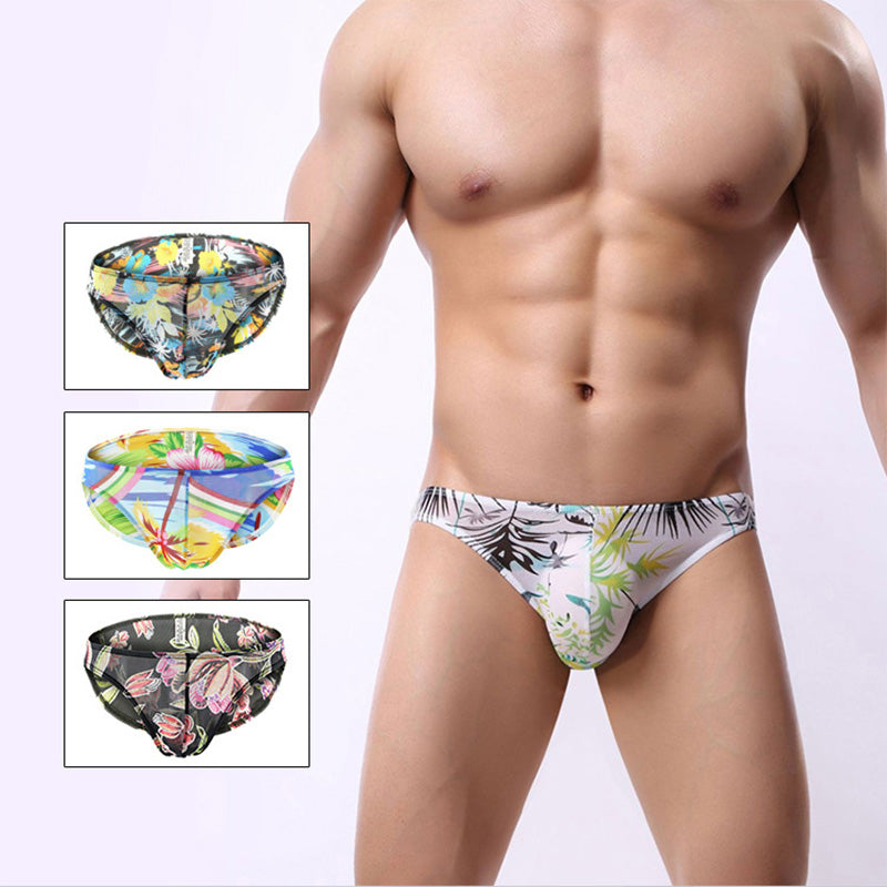Men's Printed Underwear With Breathable Mesh - versaley