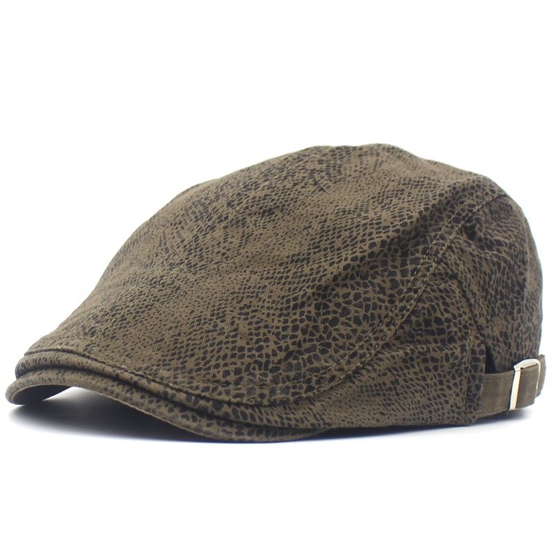 Leopard Print Flat Cap - versaley