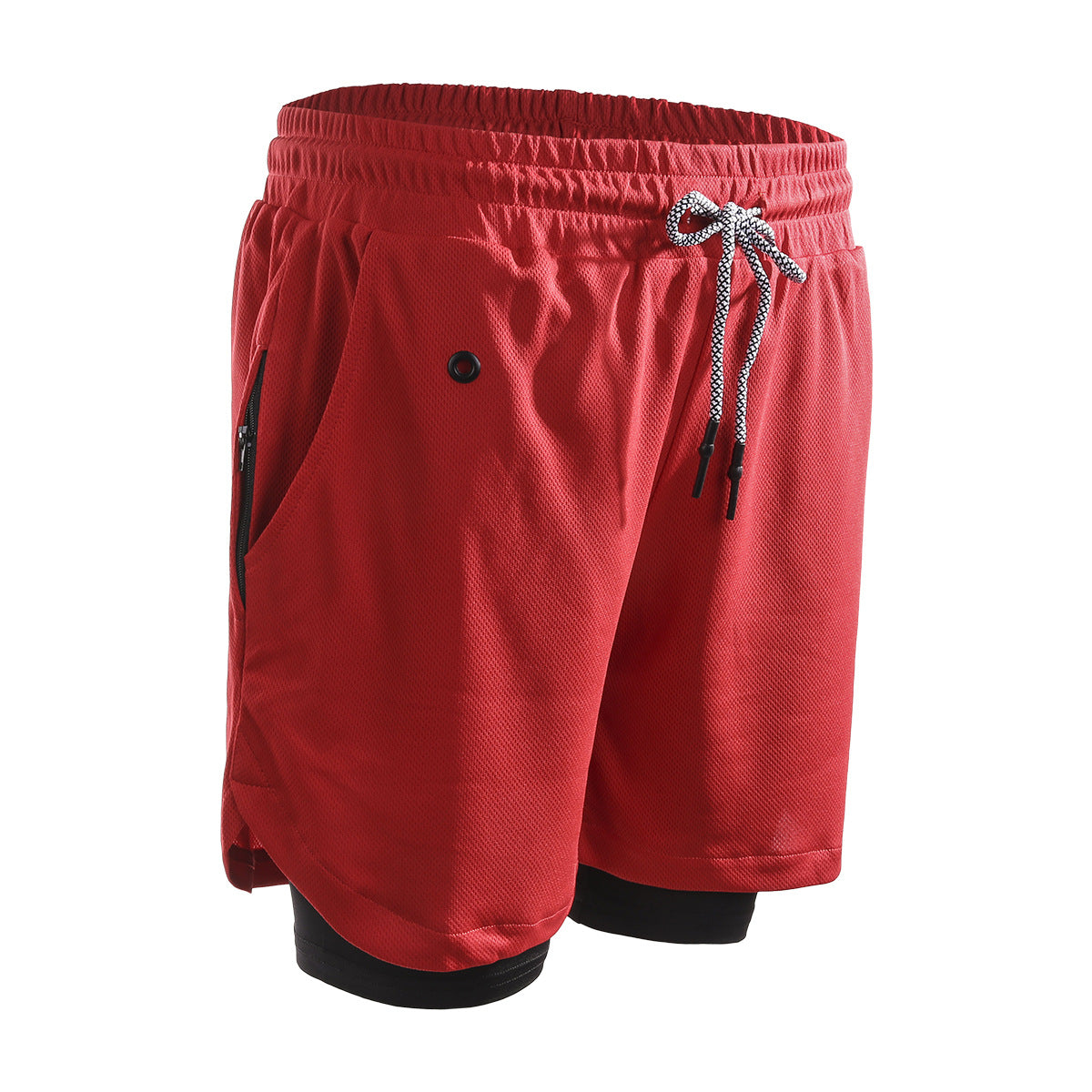 Breathable Soft Men's Running Two-Layer Pocket Shorts - versaley