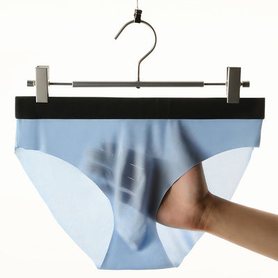New Ice Silk Seamless Solid Color Men's Brief - versaley