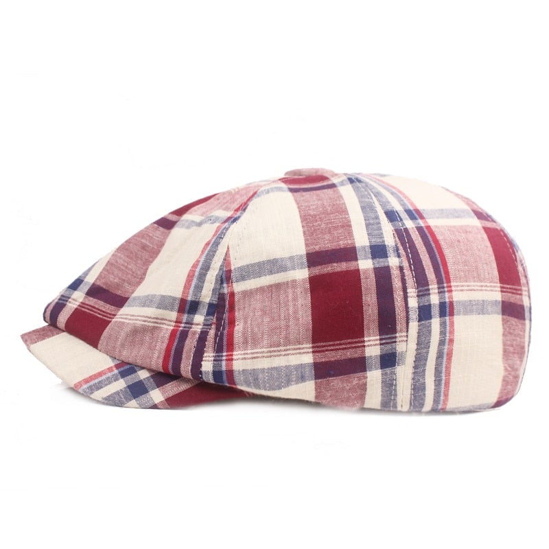 "NY-Parker" Newsboy Plaid Cap - versaley