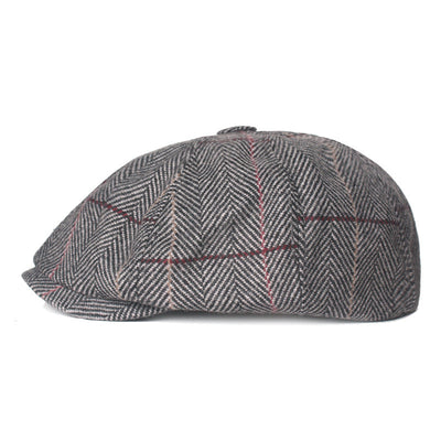 LITERARY RETRO WOOL OCTAGONAL HAT - versaley