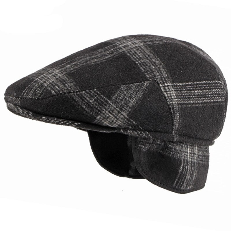 "Griffiths" Earmuffs Flat Cap - versaley