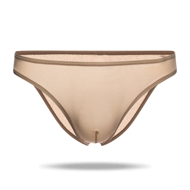 Mulit-Color Ice Silk Cool Half Transparent Men's Brief - versaley