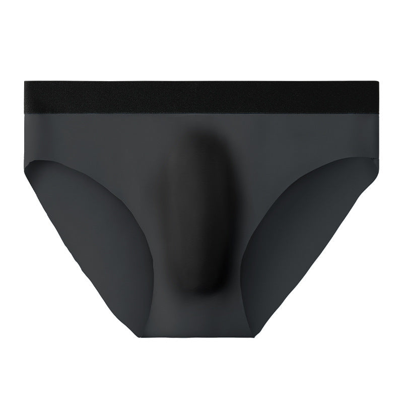 New Ice Silk Seamless Solid Color Men's Brief - versaley