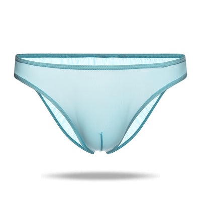 Mulit-Color Ice Silk Cool Half Transparent Men's Brief - versaley