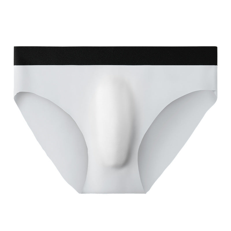 New Ice Silk Seamless Solid Color Men's Brief - versaley