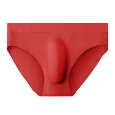New Ice Silk Seamless Solid Color Men's Brief - versaley