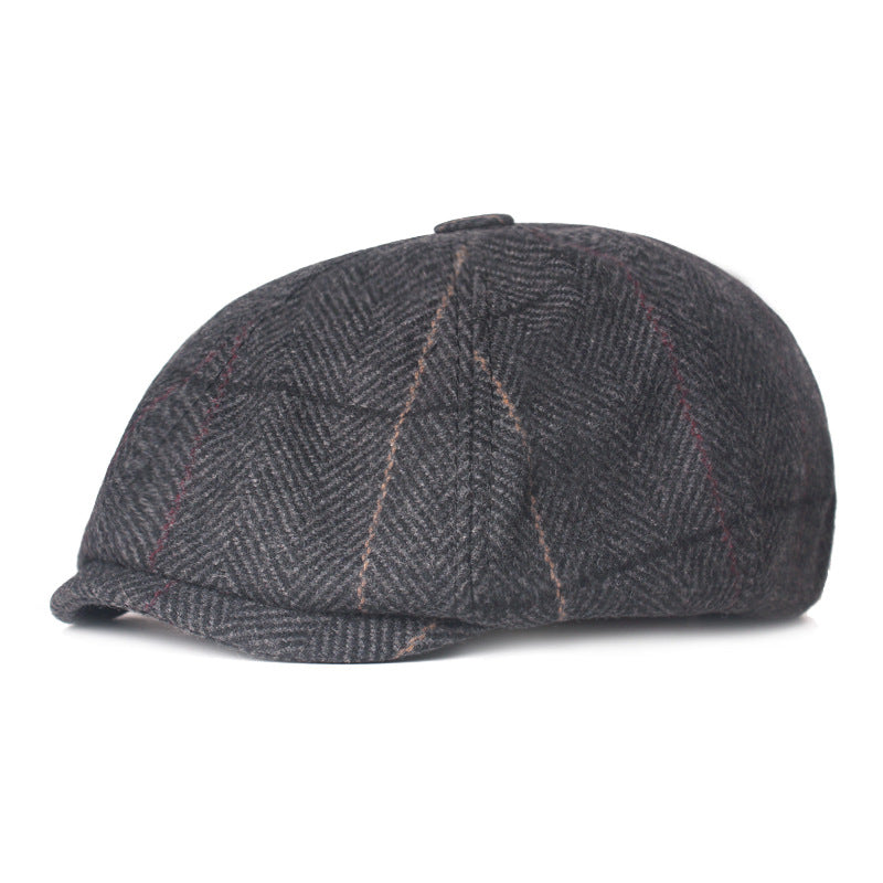 LITERARY RETRO WOOL OCTAGONAL HAT - versaley