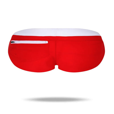 Men's Beach Board Pouch Swimsuit Brief   with Zipper Pockets - versaley