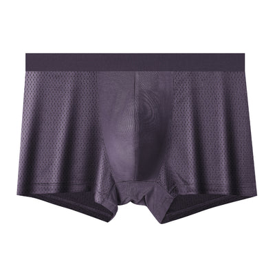 Big Size Range Mesh Ice Silk Cool Men's Boxer Brief - versaley