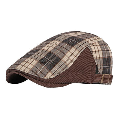 2022 Winter Plaid Flocked Duck Tongue Hat - versaley