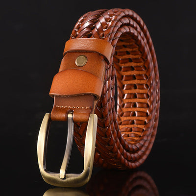 Handmade Woven Men's Leather Belt - versaley