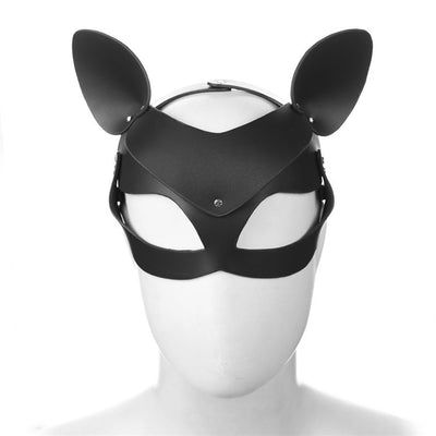 Faux Leather Fox Mask