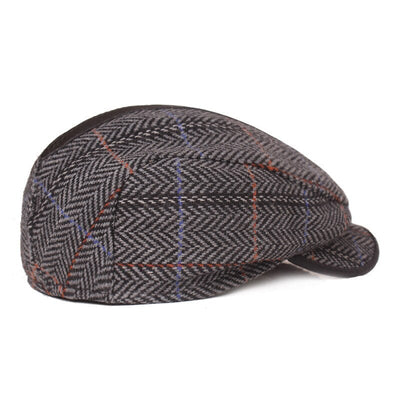 "Royce" Herringbone Wool Cap - versaley