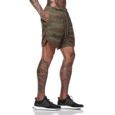 Quick Drying And Breathable Double Layer Men's Fitness Shorts - versaley