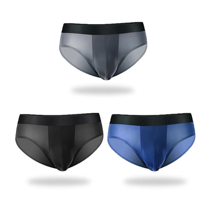 3 Pack Double Layer Silk Snug-fit Men's Underwear - versaley