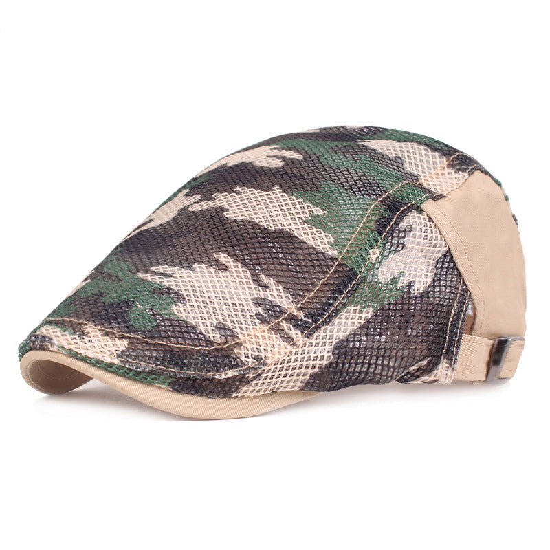 Summer mesh breathable camouflage forward duck tongue cap - versaley