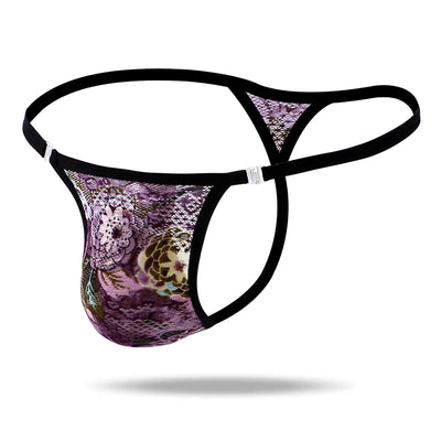 Fashion Lace Clip Style Detachable Men's Thong - versaley