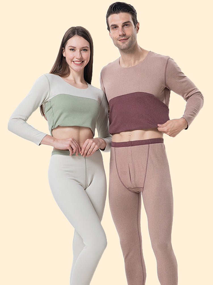 High Elastic Warm Fleece Couple Pajamas Set