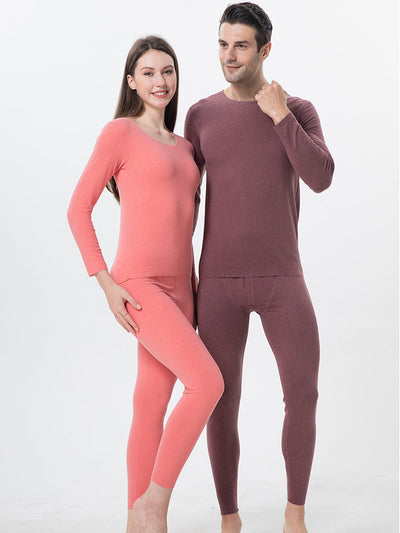 High Elastic Warm Fleece Couple Pajamas Set
