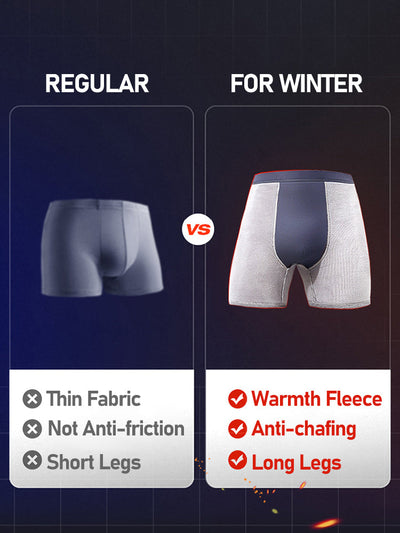 2 Pack Anti-chafing Thermal Mens Boxer Shorts