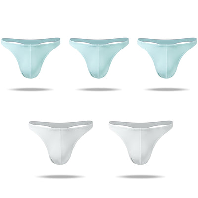 5 Pics Newest Superior Ice Silk Cool Comfortable Men's Thong - versaley