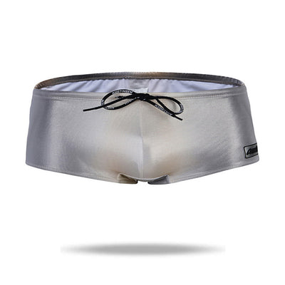 Leather Style Men's Pouch Swimsuit Trunk - versaley