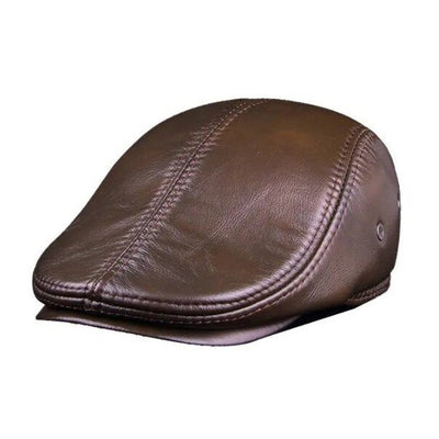 Classic Cowhide PU Flat cap - versaley