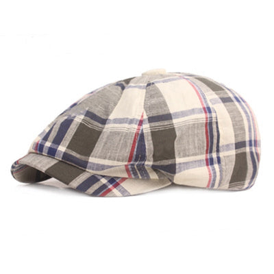 "NY-Parker" Newsboy Plaid Cap - versaley