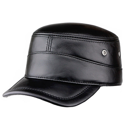 "WET" windproof cowhide flat top hat - versaley