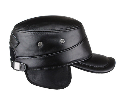 "WET" windproof cowhide flat top hat - versaley