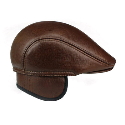 "ETW" Cowhide forward duck tongue cap - versaley