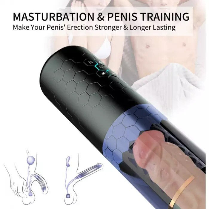 10 Thrusting Spinning Suction Cup Male Masturbator