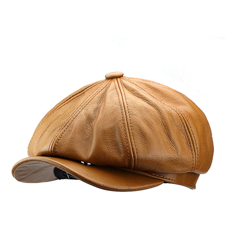 "Kenmare" Newsboy Head Layer Cowhide Cap - versaley