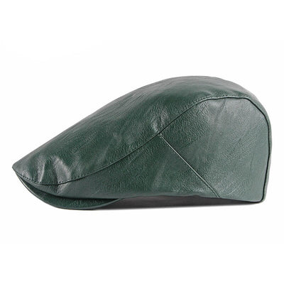 "Lewis" Classic Leather Flat Cap - versaley