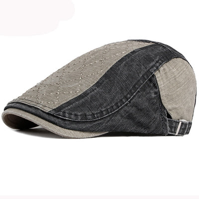 "James" Denim Cotton Flat Cap - versaley