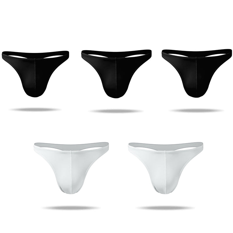 5 Pics Newest Superior Ice Silk Cool Comfortable Men's Thong - versaley