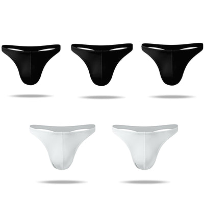 5 Pics Newest Superior Ice Silk Cool Comfortable Men's Thong - versaley