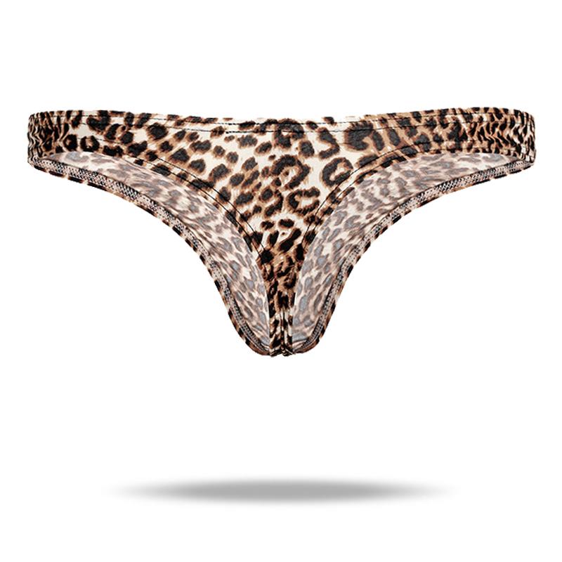 Ice Silk Men's Leopard Thong - versaley