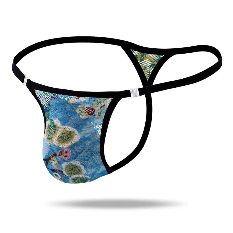 Fashion Lace Clip Style Detachable Men's Thong - versaley