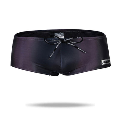 Leather Style Men's Pouch Swimsuit Trunk - versaley