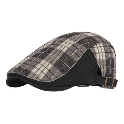 2022 Winter Plaid Flocked Duck Tongue Hat - versaley