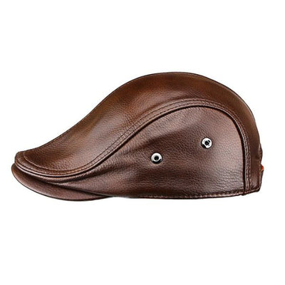 "Spezia" genuine cowhide leather vintage cap - versaley